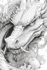 Dragon coloring page