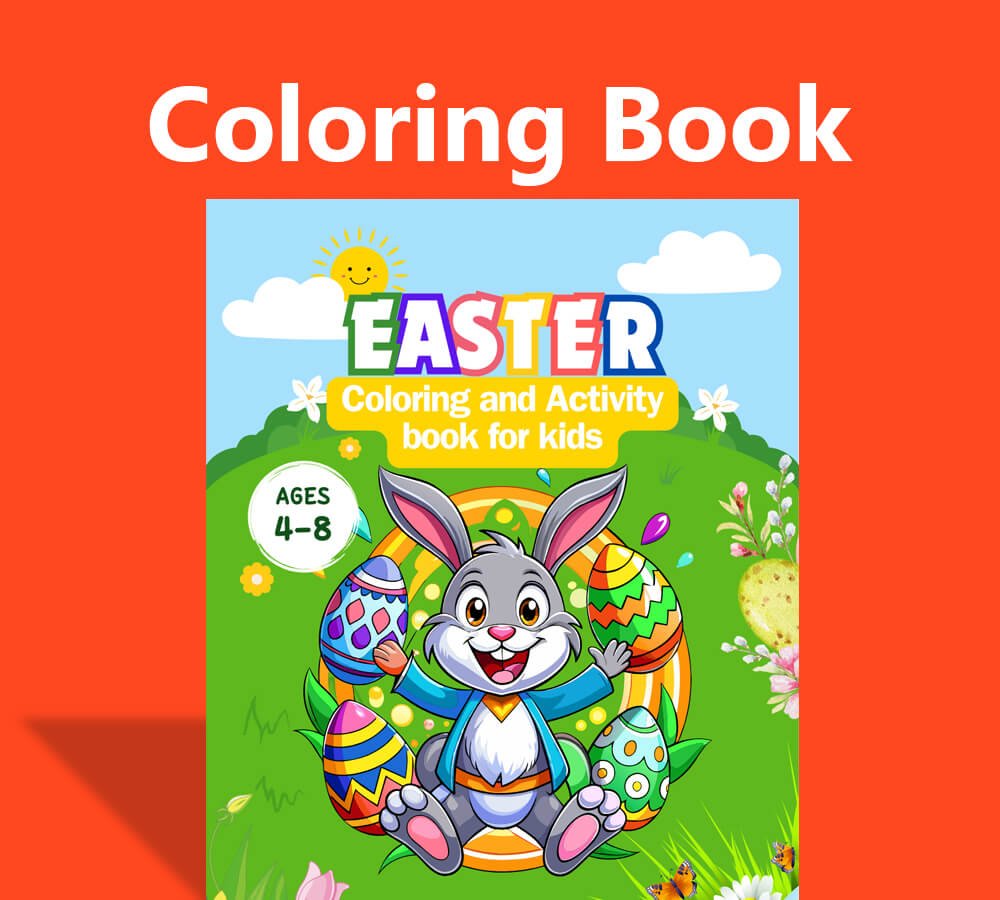 Easter Cover Coloring Book